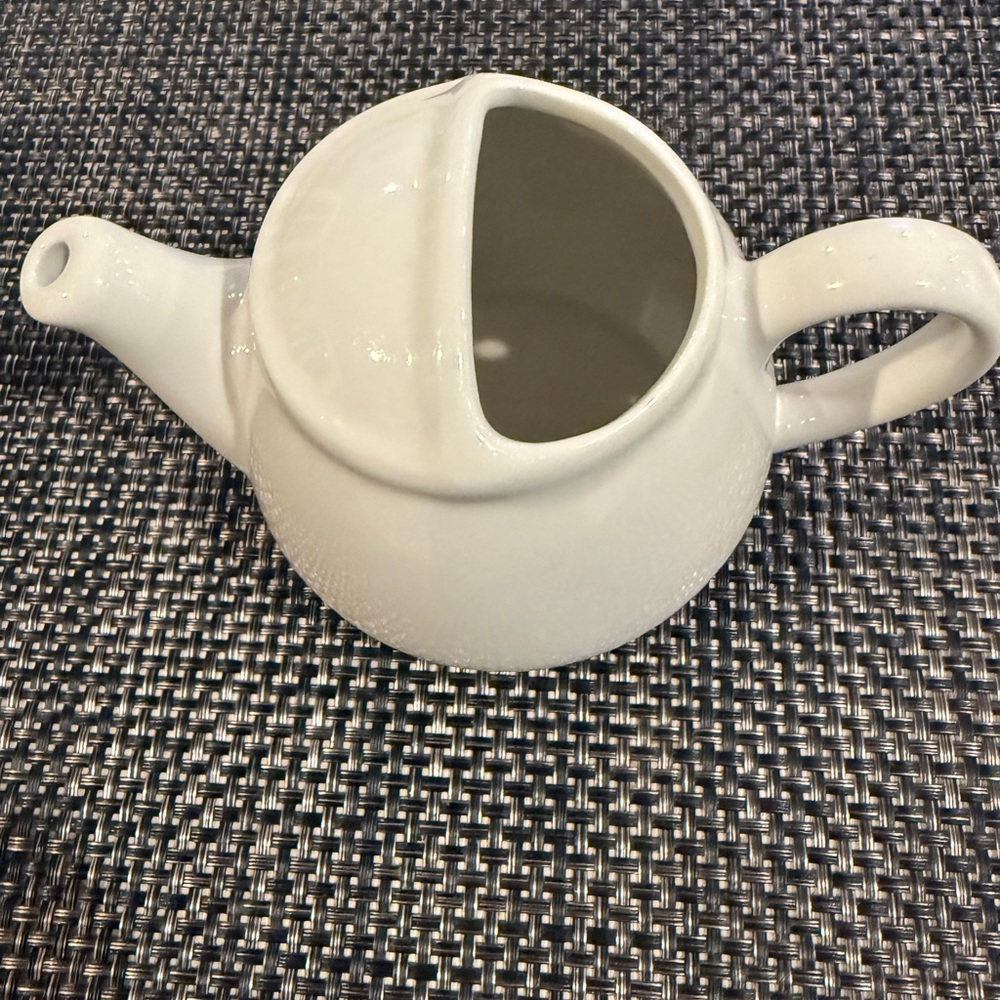 Hall Pottery White Ceramic 2 cup Teapot